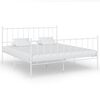 vidaXL Bedframe metaal wit 140x200 cm