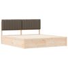 vidaXL Bedframe met Gevoerd Hoofdgedeelte Taupe 180 x 200 cm