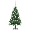 vidaXL Kunstkerstboom Groen 120 cm PVC en Staal en Kunststof