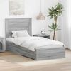 vidaXL Bedframe met lade met hoofdeinde met opslag Bewerkt hout
