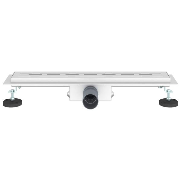 vidaXL Doucheafvoer met Lijndesign Zilver 60 cm Roestvrij staal 304