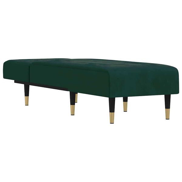 vidaXL Chaise longue fluweel donkergroen