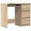vidaXL Bureau 90x45x76 cm bewerkt hout sonoma eikenkleurig