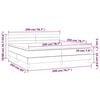 vidaXL Boxspring met matras stof zwart 200x200 cm