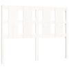 vidaXL Bedframe met hoofdbord massief hout wit