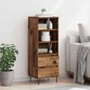 vidaXL Highboard met lade Oud Hout 40 x 36 x 110 cm Bewerkt hout