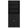 vidaXL Highboard Zwart Eiken 80 x 42,5 x 185 cm Bewerkt hout