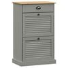 vidaXL Schoenenkast VIGO 60x35x96 cm massief grenenhout grijs