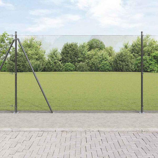 vidaXL Afrasteringspaal Grijs 10 x 1,4 m (12 x 12 mm gaas)
