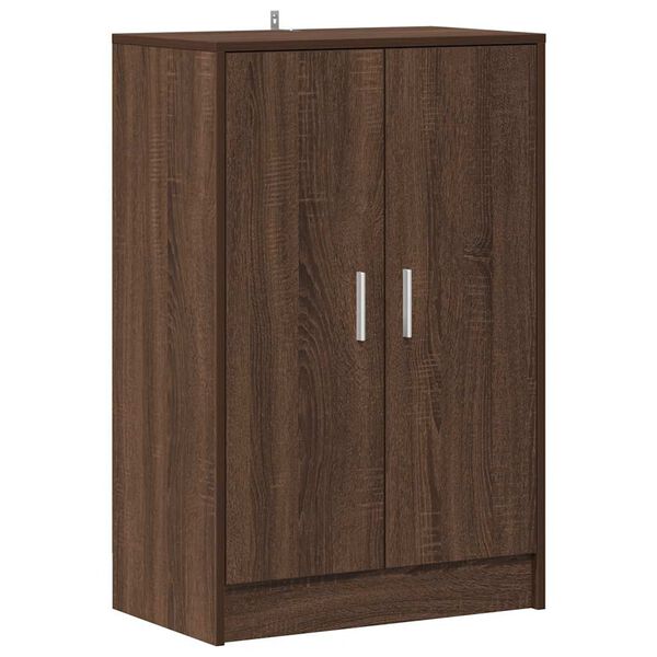 vidaXL Schoenenkast 60x35x92 cm bewerkt hout bruin eikenkleur