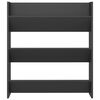 vidaXL Wandschoenenkast 80x18x90 cm spaanplaat grijs