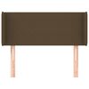 vidaXL Hoofdbord met randen 83x16x78/88 cm stof donkerbruin