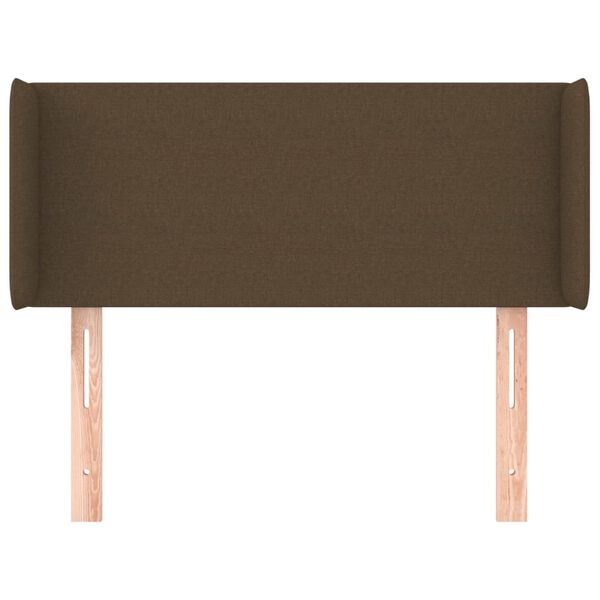 vidaXL Hoofdbord met randen 83x16x78/88 cm stof donkerbruin