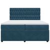 vidaXL Boxspring met matras fluweel blauw 200x200 cm
