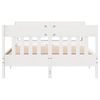 vidaXL Bedframe zonder matras massief grenenhout wit 150x200 cm
