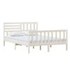 vidaXL Bedframe massief hout wit 140x200 cm