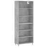 vidaXL Hoge kast 69,5x32,5x180 cm bewerkt hout betongrijs
