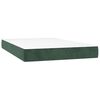 vidaXL Pocketveringmatras medium 120x220x20 cm fluweel donkergroen