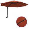 vidaXL Tuinparasol Terracotta 248 x 248 x 148 cm Polyester en staal
