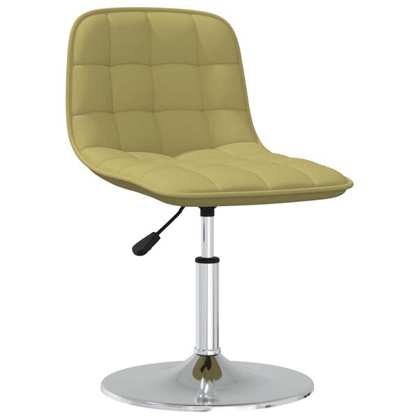 vidaXL Eetkamerstoelen draaibaar 2 st stof groen