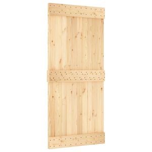 vidaXL Schuifdeur NARVIK Naturel en Zwart 95 x 210 cm (213,5 cm)