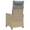 vidaXL Verstelbare stoel met theeplaat 62 x 64 x 112 cm poly rattan
