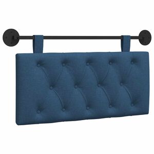 vidaXL Hangend Hoofdeinde Wandgemonteerd Blauw 100 x 55 x 7 cm Stof