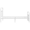 vidaXL Bedframe met hoofd- en voeteneinde metaal wit 100x190 cm