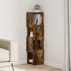 vidaXL Hoekkast Gerookt eiken 25,5x25x102cm Bewerkt hout