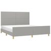 vidaXL Bedframe zonder matras stof lichtgrijs 180x200 cm
