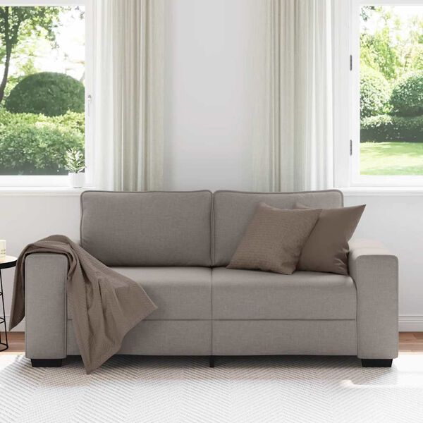 vidaXL 2-zitsbank Taupe 180x77x82 cm Stof
