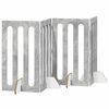 vidaXL Opvouwbaar huisdierhek 4 st Betongrijs 201 x 38 x 90 cm