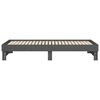 vidaXL Slaapbank uitschuifbaar massief grenenhout grijs 2x(90x200) cm