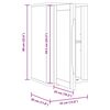 vidaXL Badkamer wandkast FLORO Wit 35 x 30 x 60 cm Massief Vurenhout