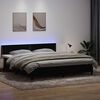 vidaXL Boxspring met matras en LED fluweel zwart 200x210 cm