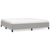 vidaXL Bedframe zonder matras stof lichtgrijs 200x200 cm