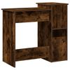 vidaXL Bureau met schappen 84x40x78 cm bewerkt hout gerookt eiken