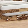 vidaXL Bedlades met lade Oudhout 135 x 36,5 x 16,5 cm Bewerkt hout