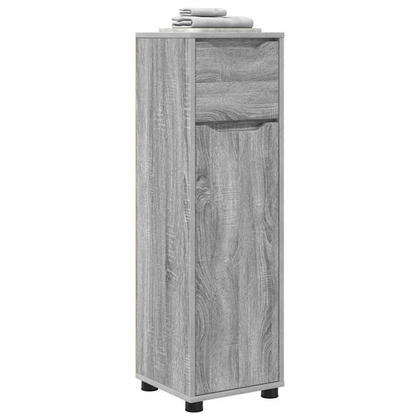 vidaXL Badkamer Kast Grijs Sonoma 30,5 x 30 x 101 cm Bewerkt hout