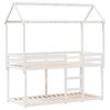 vidaXL Stapelbed met dak massief grenenhout wit 75x190 cm
