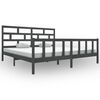 vidaXL Bedframe massief grenenhout grijs 180x200 cm