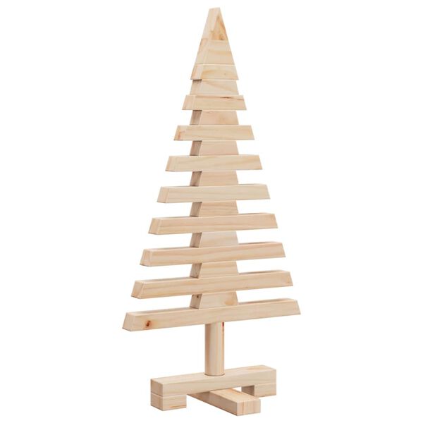 vidaXL | Houten kerstboom | natuurlijk 60 cm Massief grenenhout