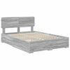 vidaXL Bedframe met hoofdeinde Grijs Sonoma 160 x 200 cm Bewerkt hout