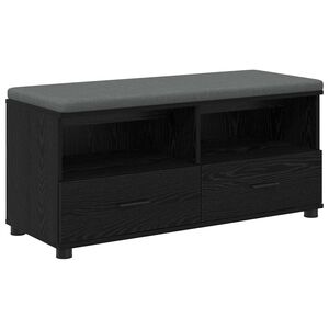 vidaXL Halbank Zwarte Eik 100 x 38 x 46 cm