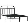 vidaXL Bedframe met hoofdbord metaal zwart 120x200 cm