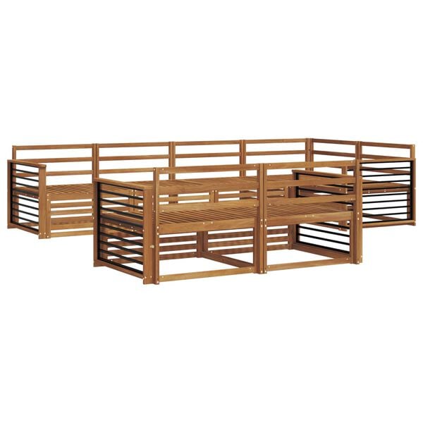 vidaXL Buiten bankenset 7 pcs Naturel Massief Acaciahout