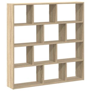 vidaXL Wandschap kubus 12 vakken bewerkt hout sonoma eikenkleurig