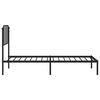 vidaXL Bedframe met hoofdbord metaal zwart 90x200 cm