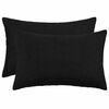 vidaXL Kussensloop 2 pcs HEERLEN Zwart 40 x 60 cm Boucl&eacute;