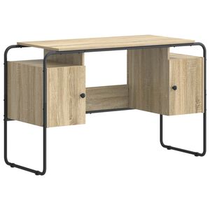vidaXL Bureau met opbergruimte Sonoma Eiken 120 x 50.5 x 75.5 cm